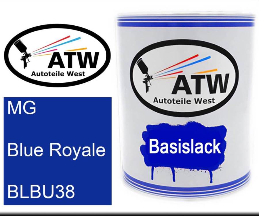 MG, Blue Royale, BLBU38: 1L Lackdose, von ATW Autoteile West.